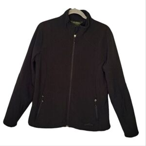 Eddie Bauer Black Softshell Full Zip Jacket Size Large